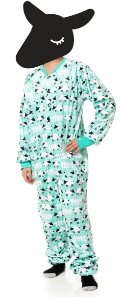 FuzzYard Counting Sheep Green Onesie