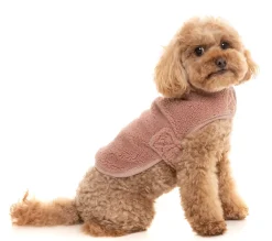 FuzzYard Dusty Pink Teddy Wrap Vest