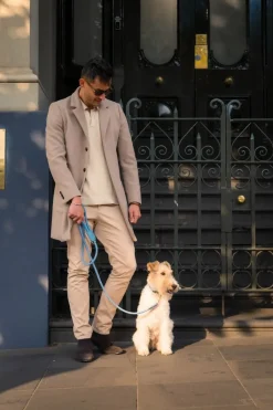 FuzzYard Life Atelier Dog Rope Lead - French Blue