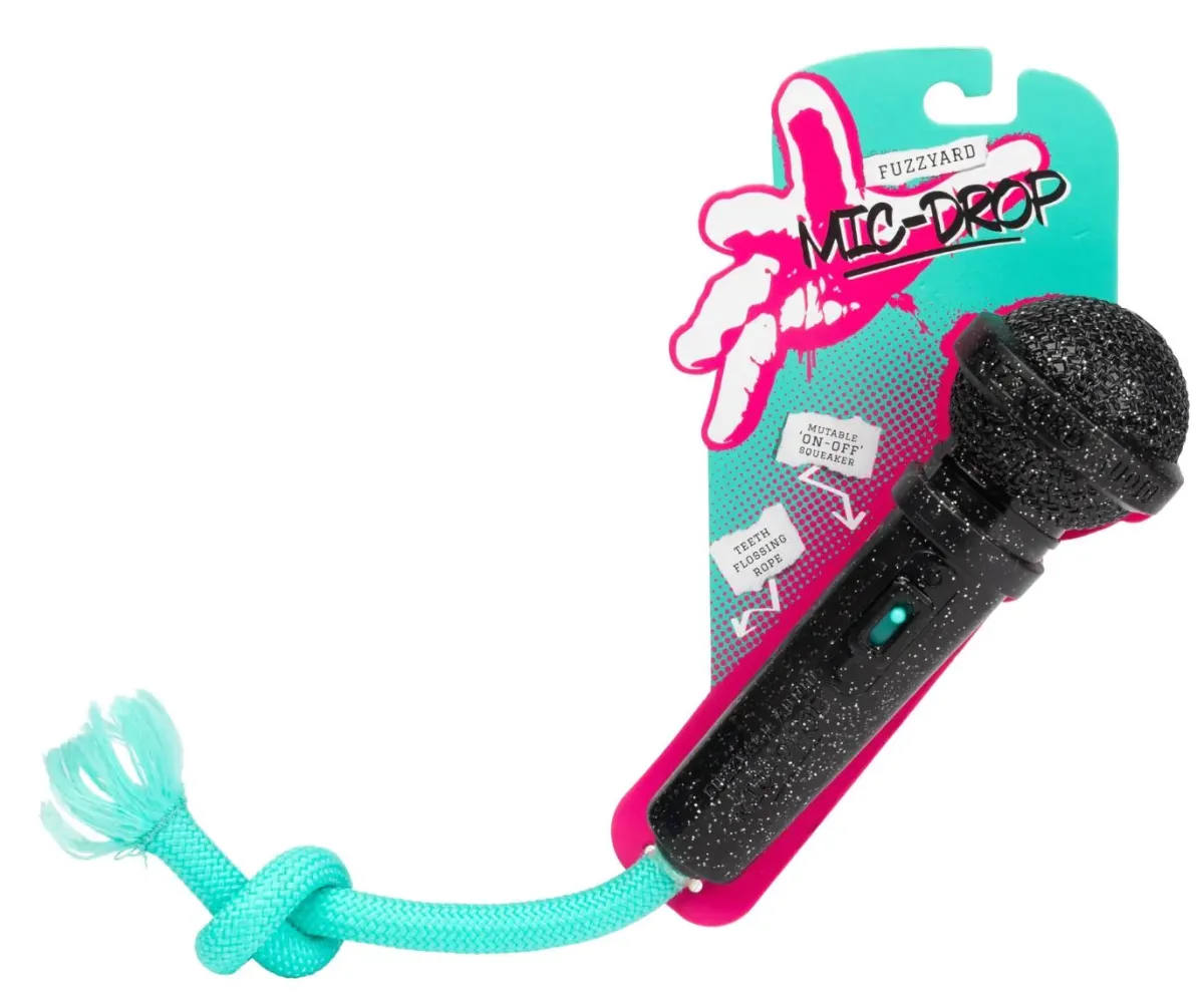 FuzzYard Mic Drop - Interactive Chew Toy