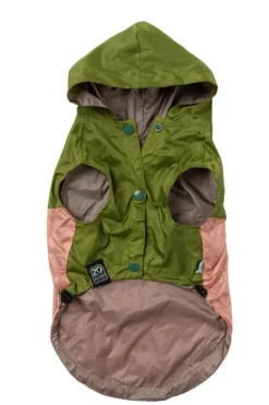FuzzYard Ormond Raincoat - Olive/Pink