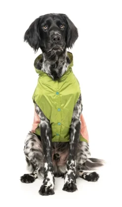 FuzzYard Ormond Raincoat - Olive/Pink