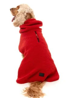 FuzzYard The Cosy Snood Coat - Cherry Red