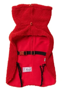 FuzzYard The Cosy Snood Coat - Cherry Red