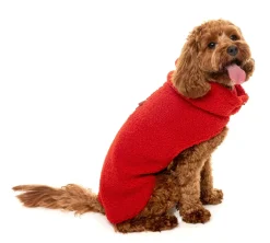 FuzzYard The Cosy Snood Coat - Cherry Red