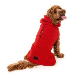 FuzzYard The Cosy Snood Coat - Cherry Red